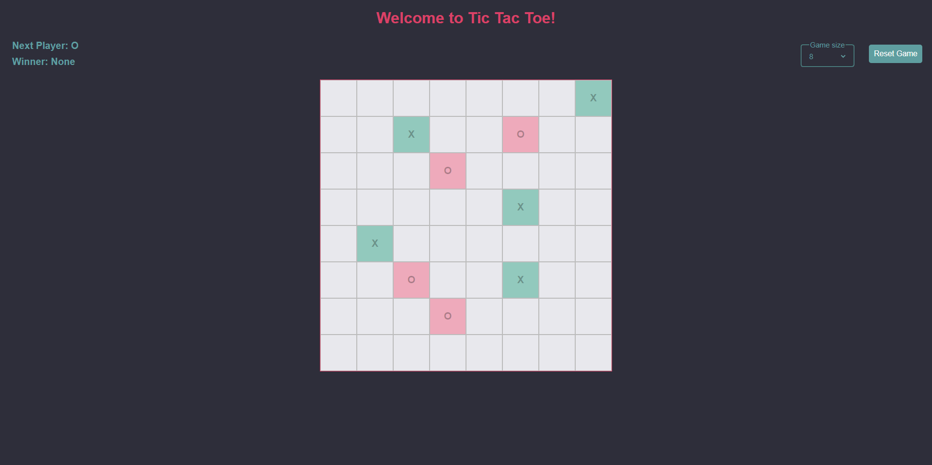 Scalable Tic tac toe